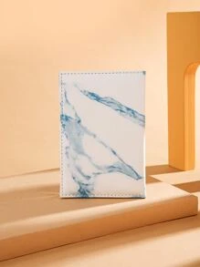 Marble Print Passport Case - Blue and White - View 3