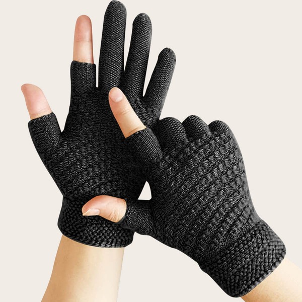 

1pair Minimalist Sports Gloves, Black