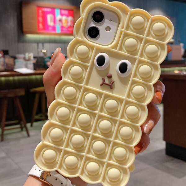 

Push Pop Bubble Fidget Phone Case, Apricot