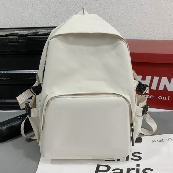 

Kids Minimalist Large Capacity Backpack, White