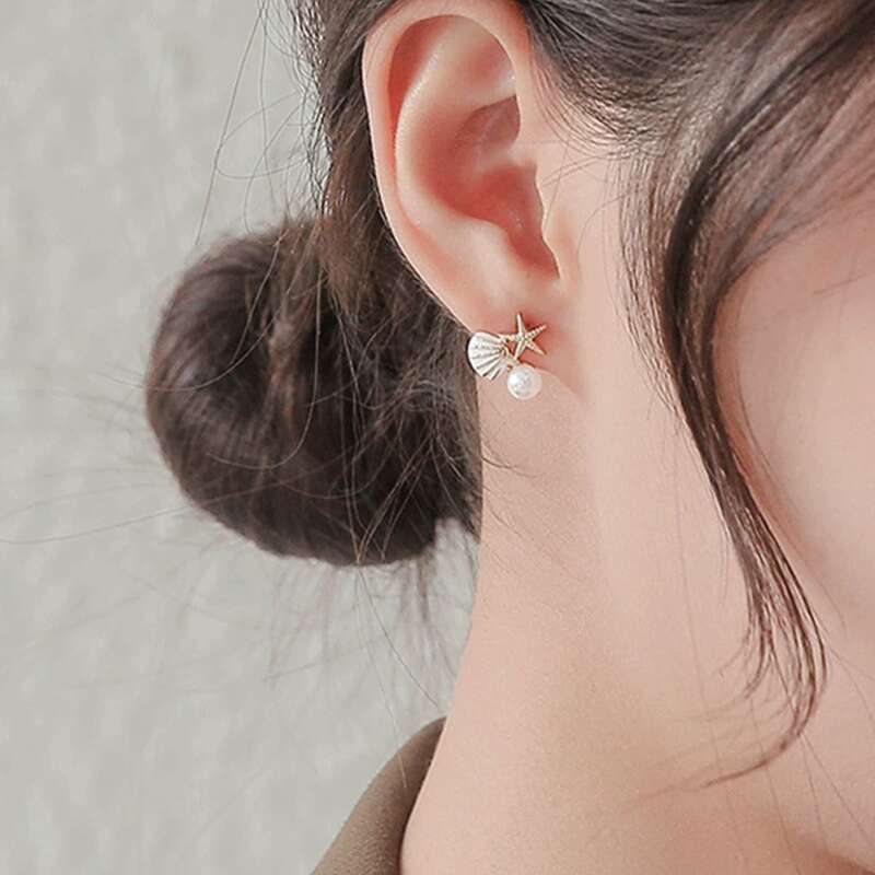 

Shell Decor Stud Earrings, Multicolor