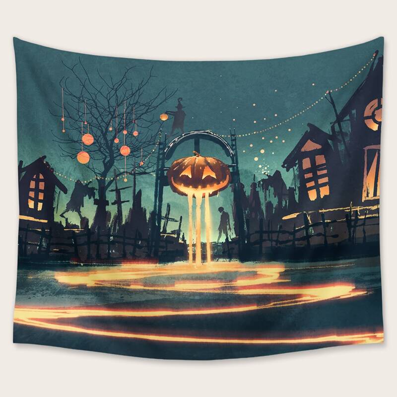 

Halloween Print Tapestry, Multicolor
