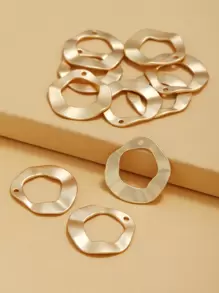 10pcs Asymmetrical Geometric DIY Jewelry Pendant - Yellow Gold - View 1