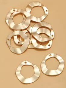 10pcs Asymmetrical Geometric DIY Jewelry Pendant - Yellow Gold - View 2