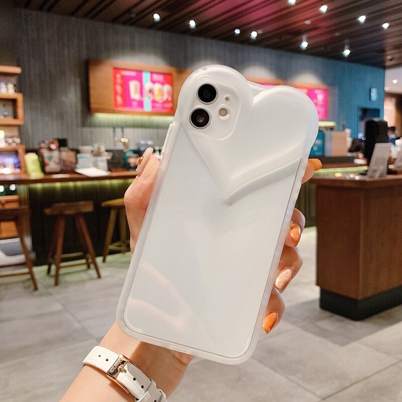 

Heart Phone Case, White