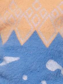 Áo len cho bé gái Khối Màu Hình học Giải trí - Nhiều màu - Xem 3