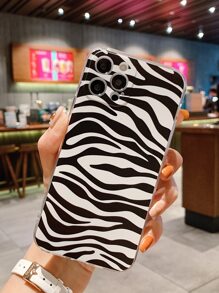 Funda para móvil de rayas de cebra - Blanco y Negro - Ver 1