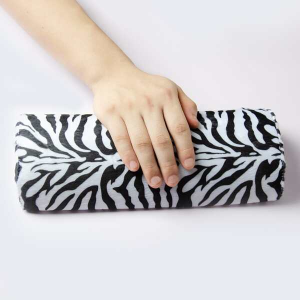 

1pc Zebra Striped Nail Art Hand Pillow, Multicolor