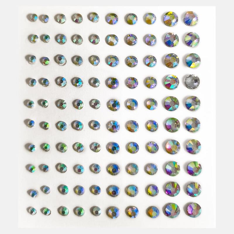 

1sheet Rhinestone Eye Tattoo Sticker, Multicolor