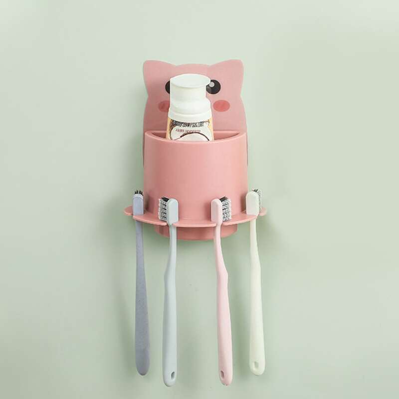 

Pig Design Toothbrush Holder, Pink