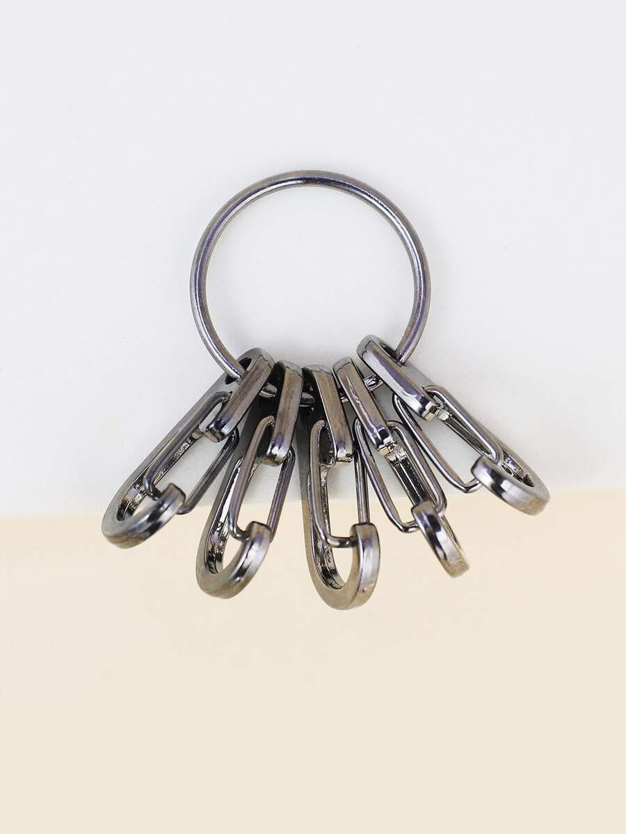 1入組極簡風格鑰匙圈 - 深灰色 - 查看 1