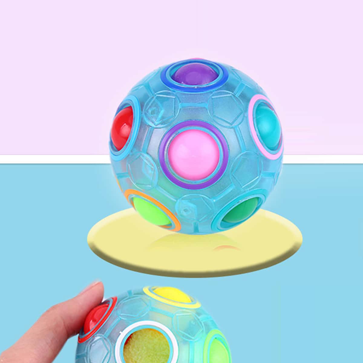 

1pc 12 Hole Luminous Ball, Multicolor