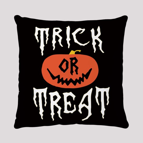 

Halloween Pumpkin Print Cushion Cover Without Filler, Multicolor