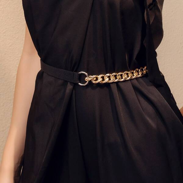

Chain Decor Belt, Black
