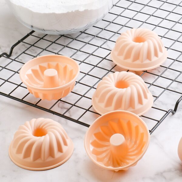 

5pcs Plain Cake Mold, Pink