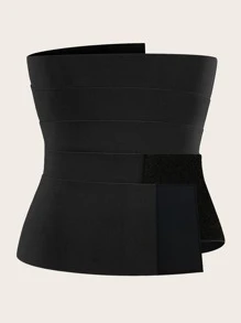 Sports Outdoor Latex Solid Abdominal Binder Shapewear Waist Trainer Corset - Black - View 3