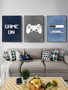 3pcs Game Print Unframed Painting