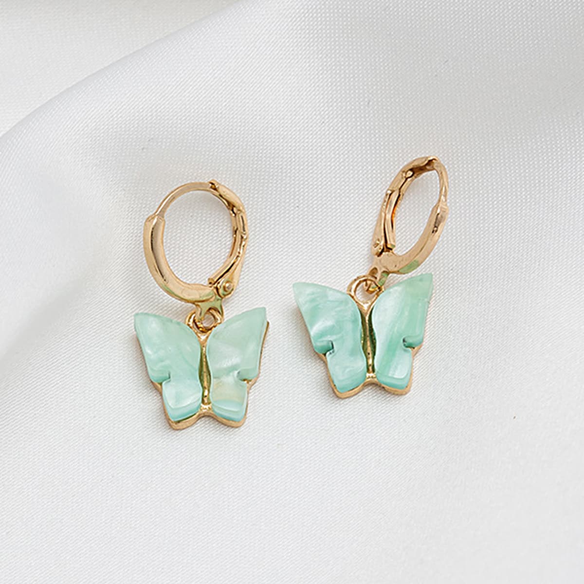 

Butterfly Drop Earrings, Multicolor