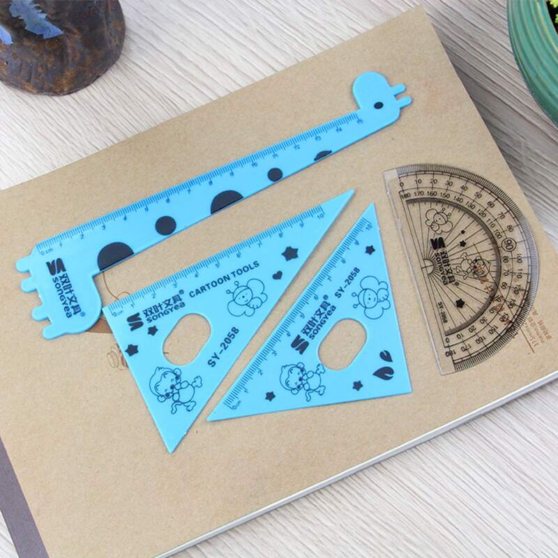 

4pcs Cartoon Graphic Random Color Ruler, Multicolor