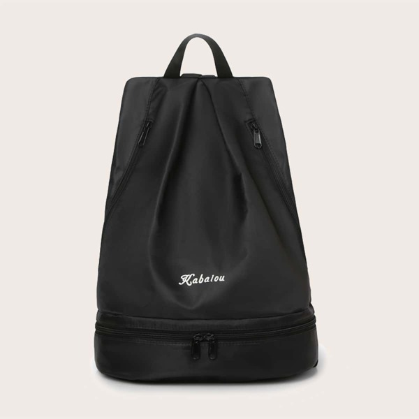 

Letter Graphic Large Capacity Backpack, Black