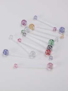 10pcs/set Random Belly Ring Unisex Fashion Punk Body Piercing Jewelry - Multicolor - View 3