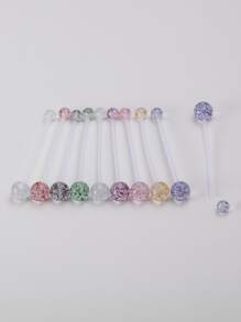 10pcs/set Random Belly Ring Unisex Fashion Punk Body Piercing Jewelry - Multicolor - View 4
