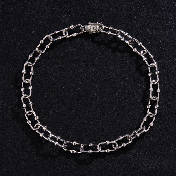 

Men Geo Decor Necklace, Silver