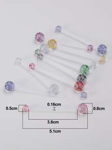 10pcs/set Random Belly Ring Unisex Fashion Punk Body Piercing Jewelry - Multicolor - View 5