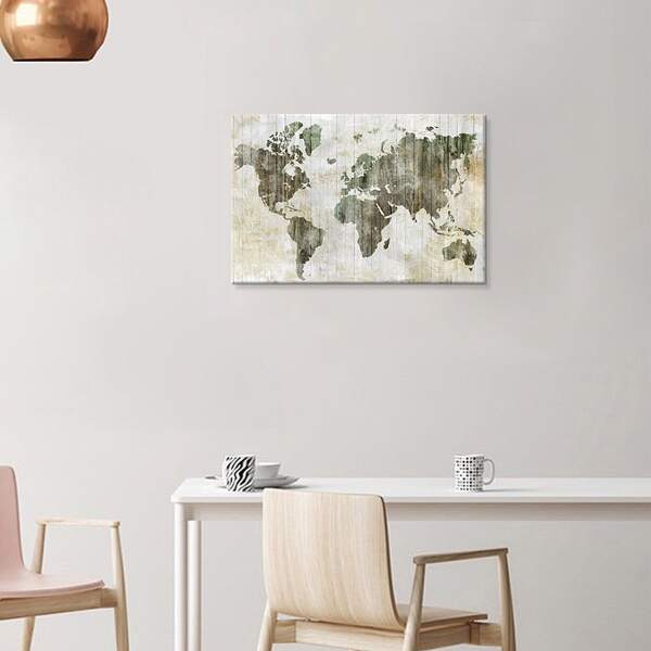 

Map Print Unframed Painting, Multicolor