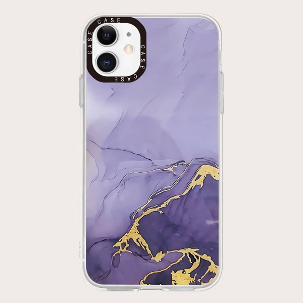 

Marble Pattern Phone Case, Purple