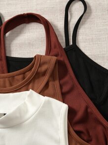 4 piezas Top corto unicolor - Multicolor - Ver 3