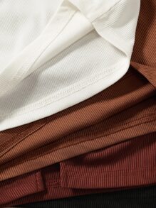 4 piezas Top corto unicolor - Multicolor - Ver 4