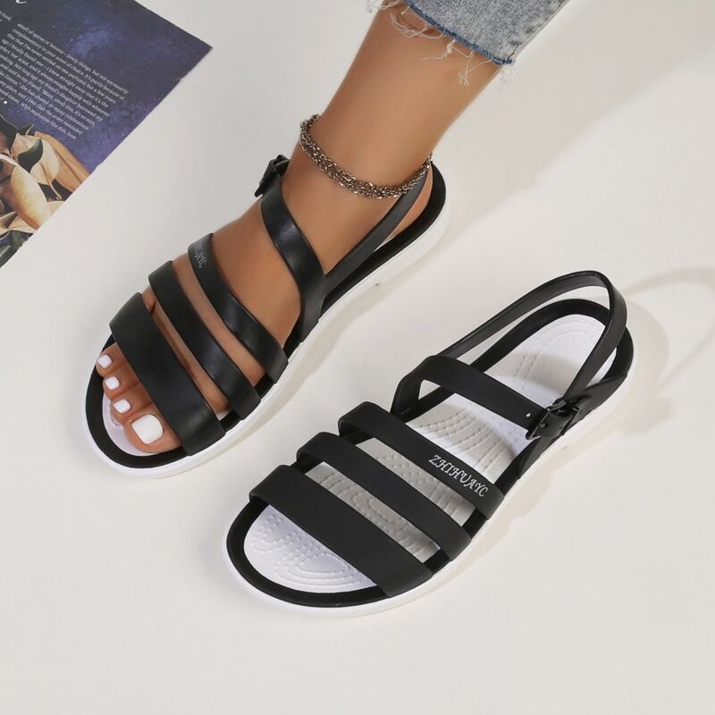 

Minimalist Flat Sandals, Black