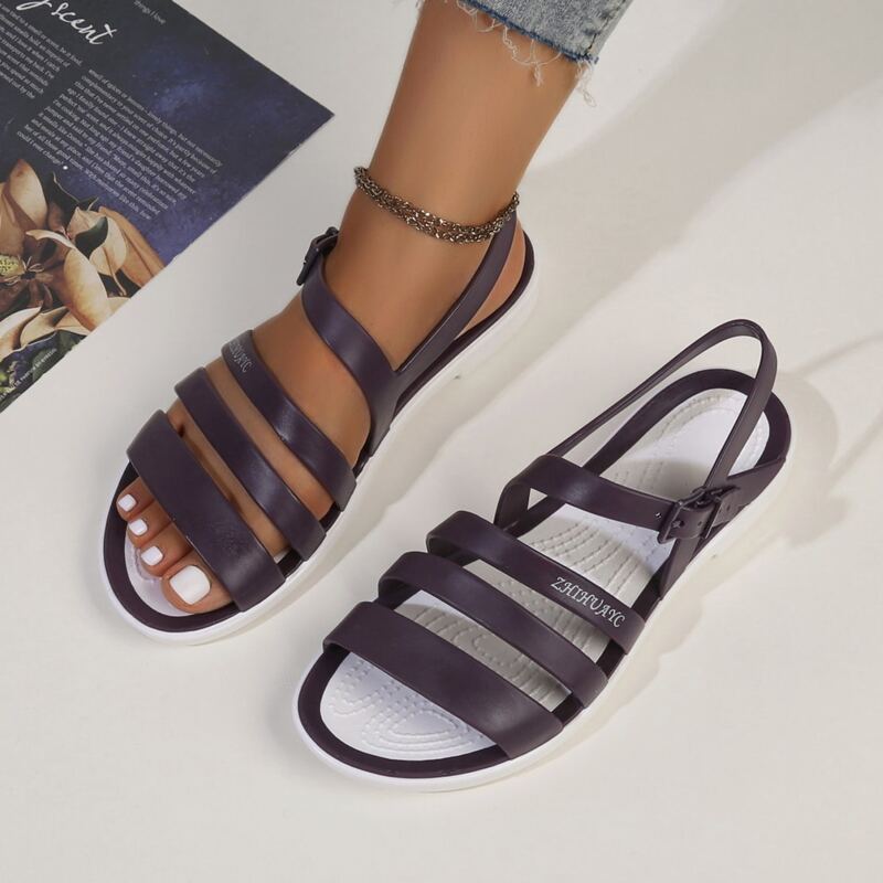 

Minimalist Flat Sandals, Purple
