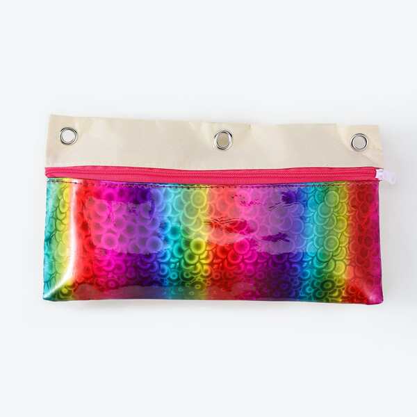 

Rainbow Stripe Pencil Case, Multicolor