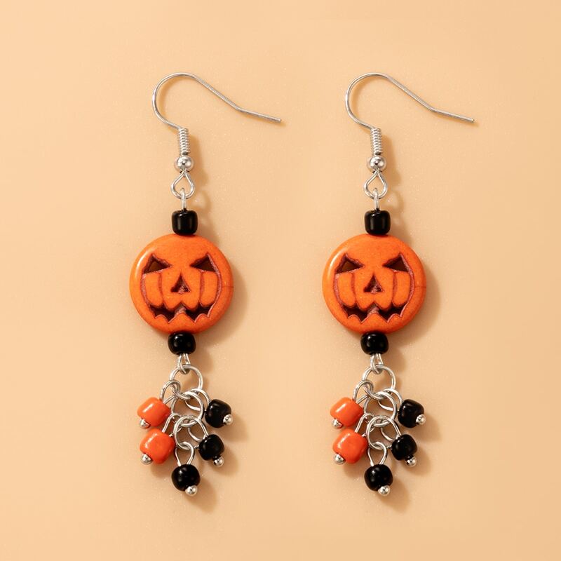 

Pumpkin Lantern Drop Earrings, Orange