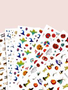 6sheets Halloween Nail Art Sticker - Multicolor - View 3
