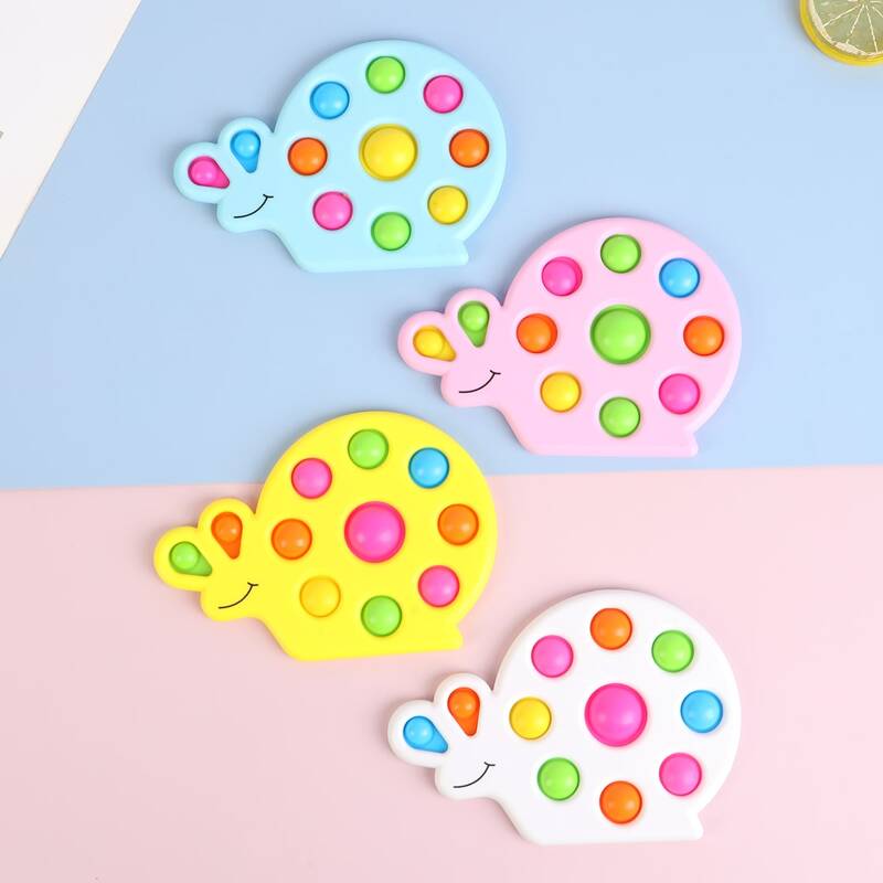 

1pc Snail Shaped Random Color Push Pop Bubble, Multicolor