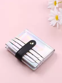 全息按扣 轻便便携卡包 白领阶层 女性 节日 周年 生日 礼品 配件 礼品卡夹 钱包 名片夹 信用卡夹 身份证夹 女士 女士钱包 迷你钱包 零钱包 钱包 卡片钱包 - 銀色 - 查看 1