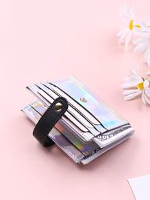 全息按扣 轻便便携卡包 白领阶层 女性 节日 周年 生日 礼品 配件 礼品卡夹 钱包 名片夹 信用卡夹 身份证夹 女士 女士钱包 迷你钱包 零钱包 钱包 卡片钱包 - 銀色 - 查看 4