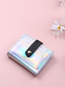 全息按扣 轻便便携卡包 白领阶层 女性 节日 周年 生日 礼品 配件 礼品卡夹 钱包 名片夹 信用卡夹 身份证夹 女士 女士钱包 迷你钱包 零钱包 钱包 卡片钱包 - 銀色 - 查看 6