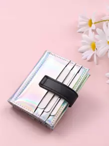 全息按扣 轻便便携卡包 白领阶层 女性 节日 周年 生日 礼品 配件 礼品卡夹 钱包 名片夹 信用卡夹 身份证夹 女士 女士钱包 迷你钱包 零钱包 钱包 卡片钱包 - 銀色 - 查看 8