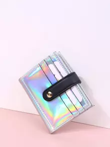 全息按扣 轻便便携卡包 白领阶层 女性 节日 周年 生日 礼品 配件 礼品卡夹 钱包 名片夹 信用卡夹 身份证夹 女士 女士钱包 迷你钱包 零钱包 钱包 卡片钱包 - 銀色 - 查看 3