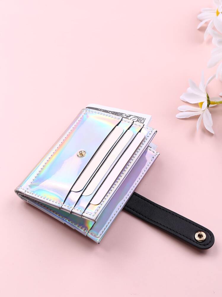 Nút bấm Holographic Nhẹ Di động Thẻ Thẻ Nhân viên văn phòng Dành cho Nữ Cho Ngày lễ Kỷ niệm Quà tặng Sinh nhật Phụ kiện Giá đỡ thẻ quà tặng Ví Giá đỡ danh thiếp Giá đỡ thẻ tín dụng Giá đỡ thẻ căn cước Phụ nữ Ví dành cho nữ Ví mini Ví Ví đựng thẻ - Bạc - Xem 7