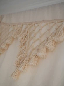 流蘇裝飾單片窗簾 - 彩色 - 查看 4