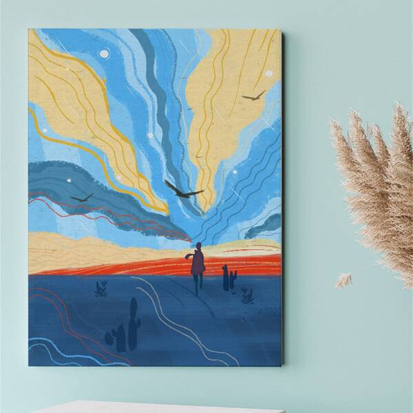 

Abstract Pattern Unframed Painting, Multicolor