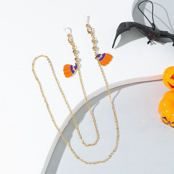 

Halloween Pumpkin Decor Glasses Chain, Multicolor