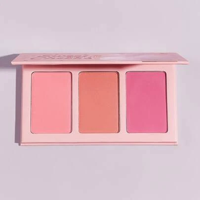 SHEGLAM Sweet Cheeks Blush Trio-Enamored 3-Clolor Powder Blush Palette Long Lasting High Pigment Pore-Less Matte Cheeks All-Day Blusher Pink Rosa Blush Brand Beauty Makeup Face Paint Cosmetic For Women Girls Perfect For Spring Summer Ideal For Y2K Fancy Fashion Suitable For Birthday Mother'S Day Gift Rave Party Ready Best Color