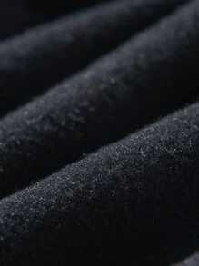 SHEIN EZwear Áo nỉ Đồ họa cây & khẩu hiệu Lót nhiệt - màu đen - Xem 3