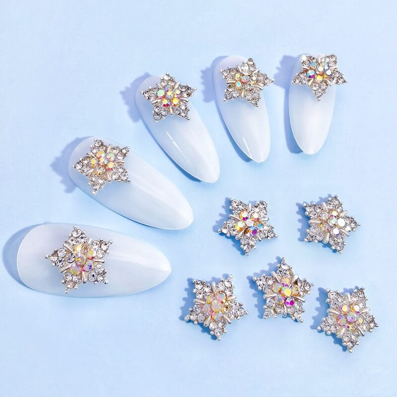 

10pcs Star Design Nail Art Decoration, Silver